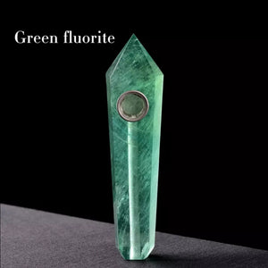 Green Fluorite Pipe
